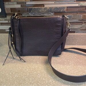 Vince Camuto Rich Brown Textured Crossbody Bag